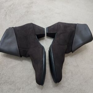Arche Fold-Over Dark Brown Suede Ankle Boots